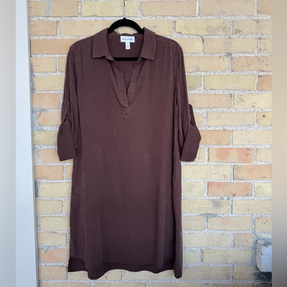 Bella Dahl Dresses & Skirts - Bella Dahl Brown Chambray Shirt Dress